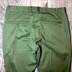 Size 32 Volcom Olive Green Modern Stretch Pants